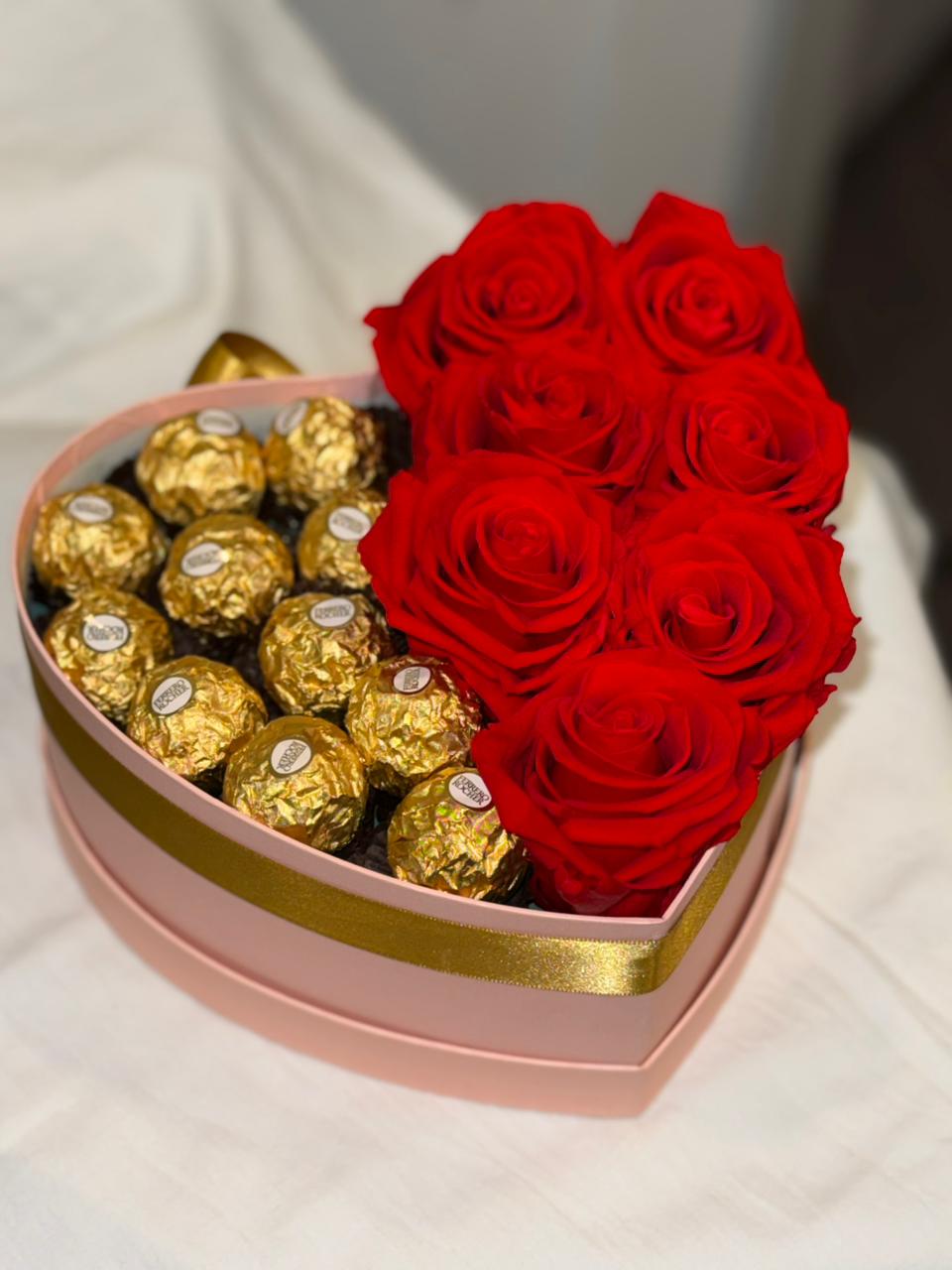 Small Heart box with chocolates
